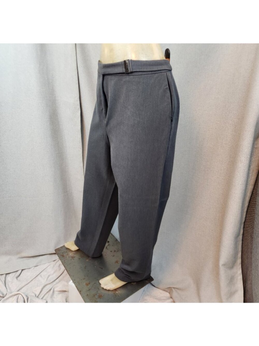 Lauren Ralph Lauren Gray Dress Pants w Clasp Size 16 XL XLARGE Zipper Pockets - Picture 4 of 5